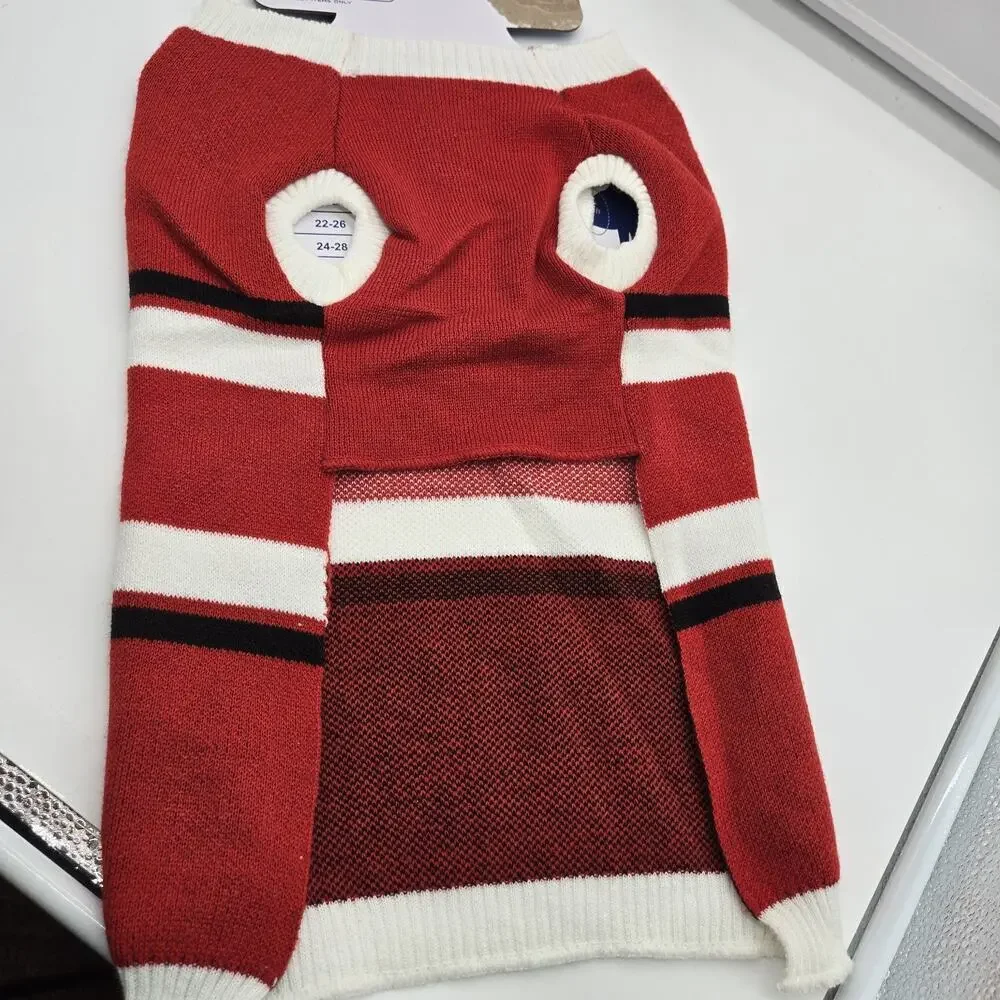 NCAA WISCONSIN BADGERS DOG SWEATER LARGE Licensed NEW! Red